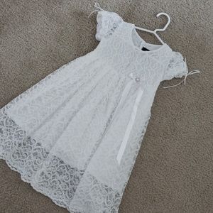 White Organic Cotton/lace dress